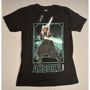 Star Wars Shirt Mens Small Ahsoka Tano Black Disney NWT